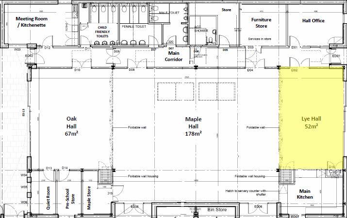 Plan of Lye Hall