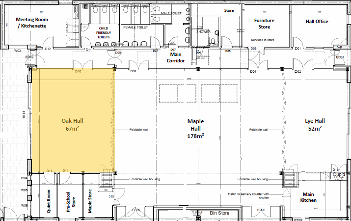 Plan of Oak Hall